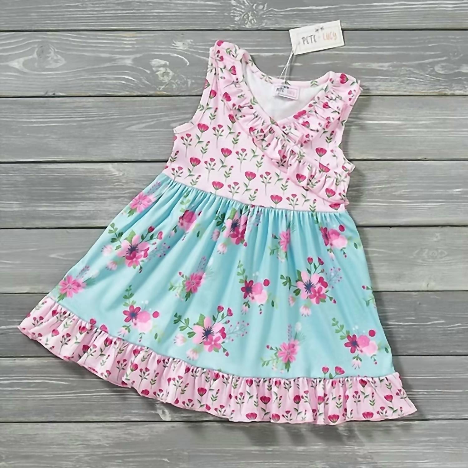 Pete + Lucy - Girls Vintage Floral Dress