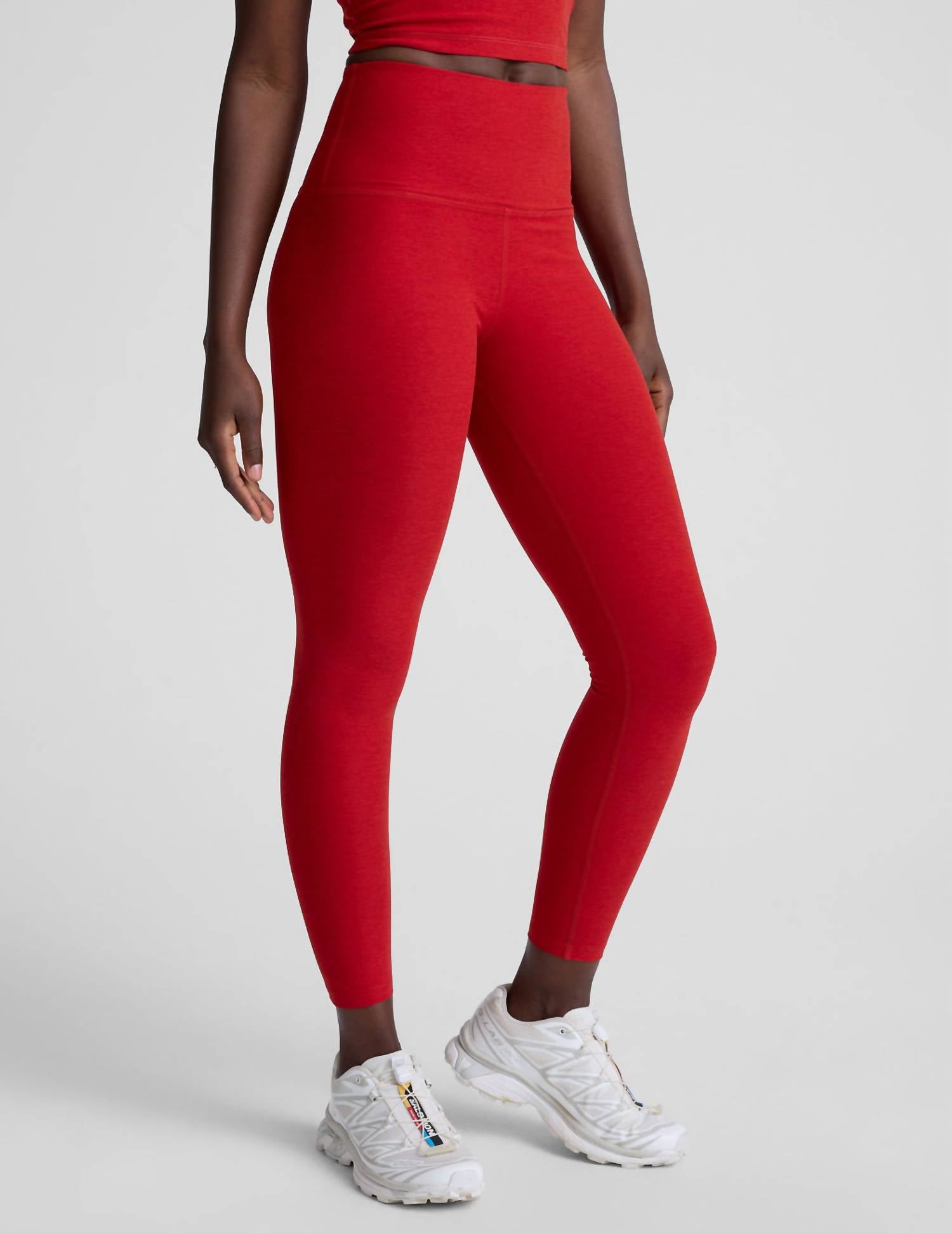 BEYOND YOGA Caught In The Midi High Waisted Legging in the midi high waisted legging in holly red - women's pants - alternate view