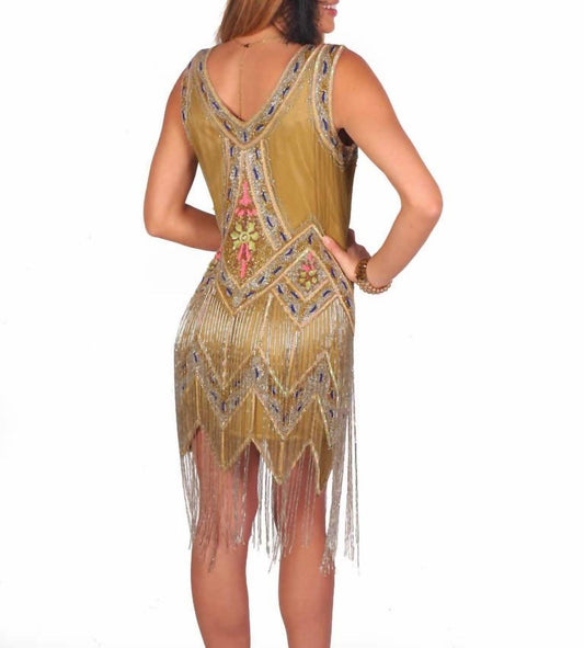 Western F.A.S.H.I.O.N - Flapper Beaded Sequin Dress w/ Beaded Fringes