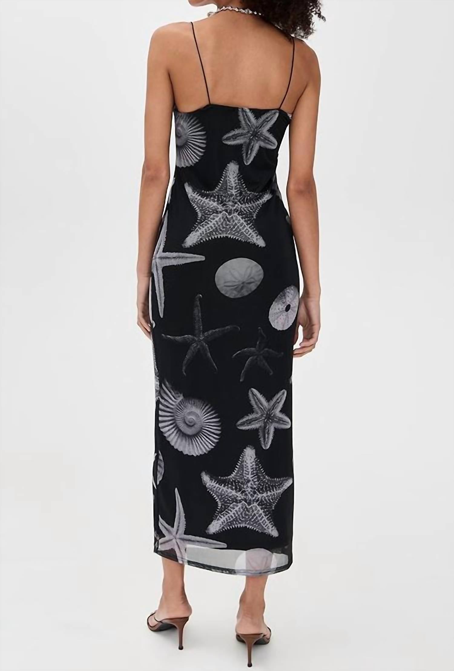 Never Fully Dressed - Seashell Mesh Cami Midi Dress