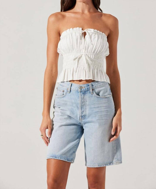 Astr - Biffy Smocked Tube Top