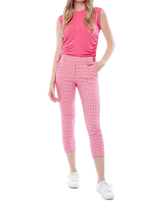 CHARLOTTE GINGHAM CROPPED PANT