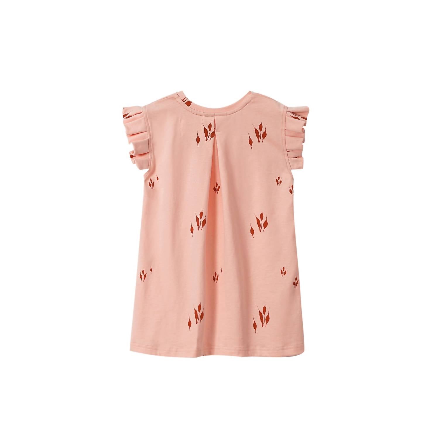 Omamimini - Jersey Dress with box Pleated Sleeve