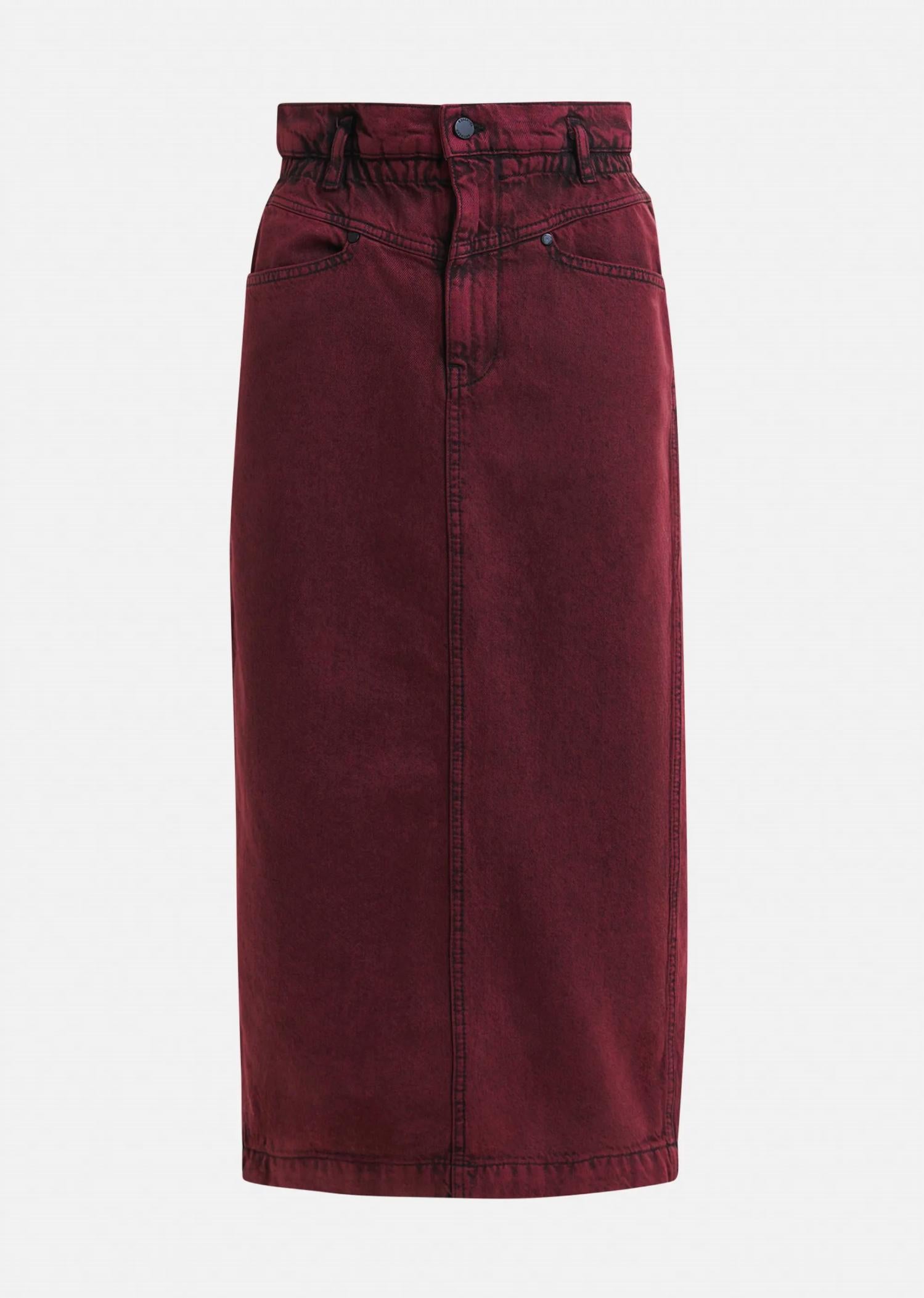 ESSENTIEL ANTWERP Inclusive Overdye Denim Skirt in margot mauve - women's skirt - view 6