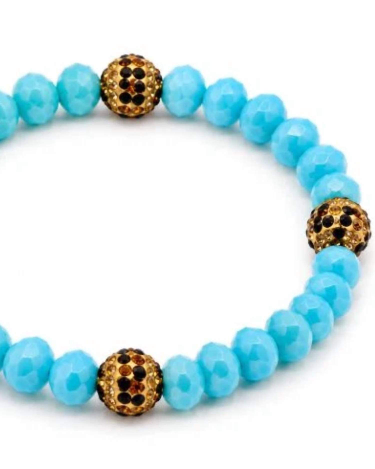 Sparkly South Wholesale - Women's Crystal Leopard Accent Stretch Bracelet