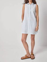 Lilla P - Striped Button Down Mini Dress