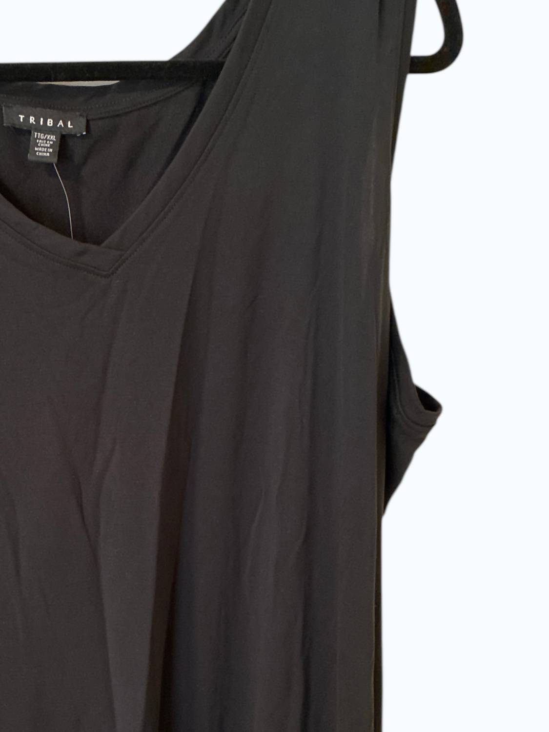 Tribal - Women's V Neck Tank Wtih Side Slit