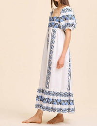 MILLE Kaiya Midi Dress in santorini - women's dress - detail view