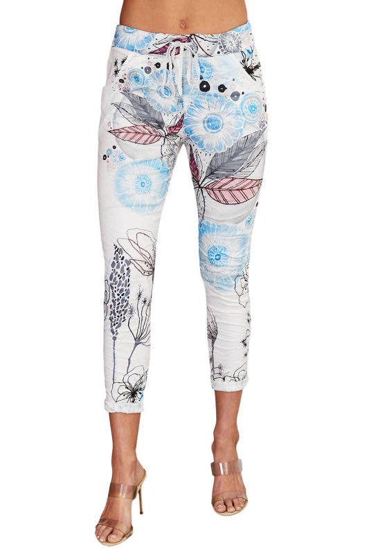 Venti6 - Floral Print Magic Pants