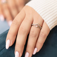 Starlette Women's Round Stackable Ring in pink - women's jewelry - alternate view