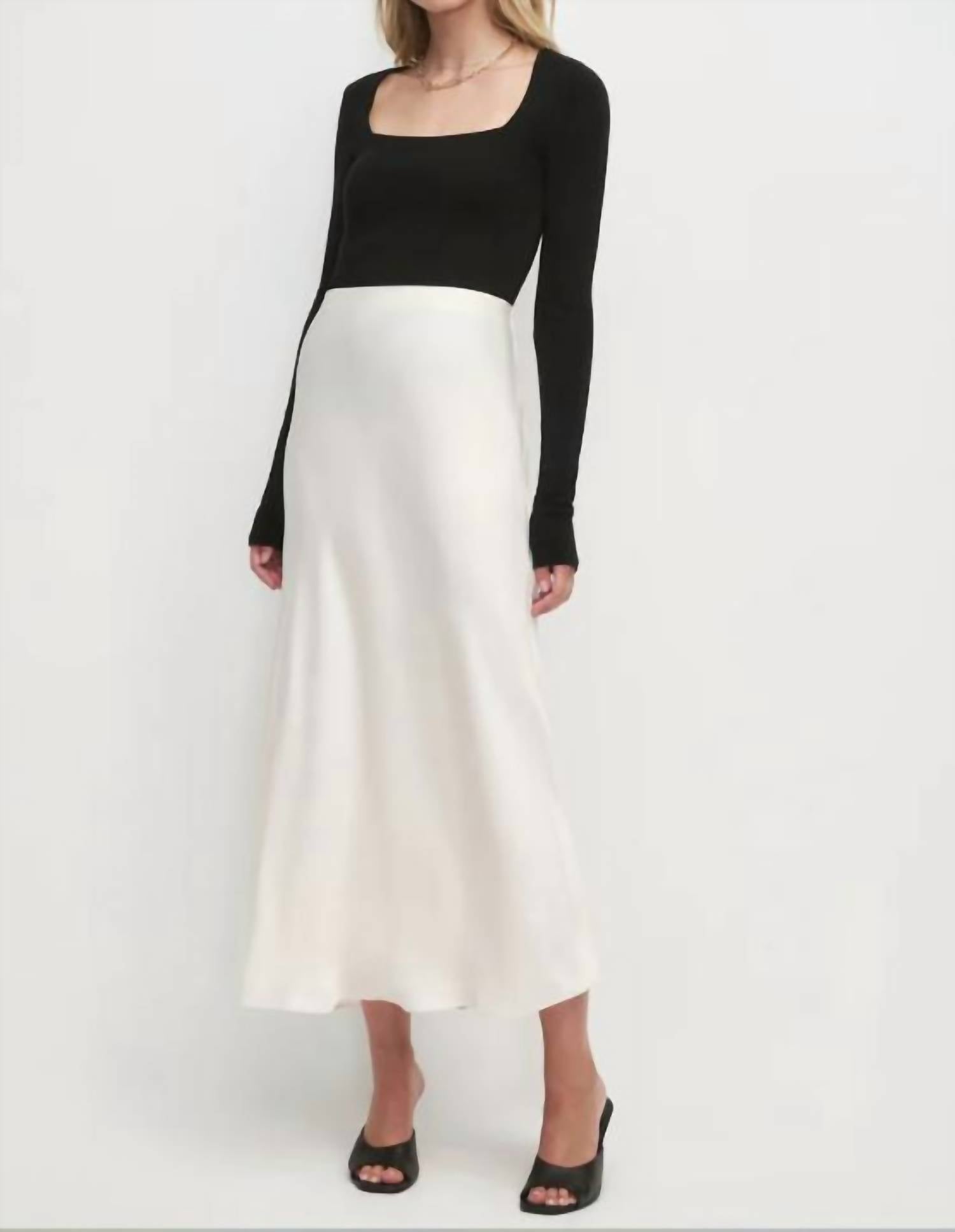 Favorite Daughter The Harvey Top in black - women's long sleeve top - detail view