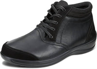 Orthofeet Women’ Milano Orthopedic Lace‑up Boots in black - women's shoe - detail view