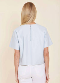 Dolce Cabo - Faux Leather Cropped Shirt
