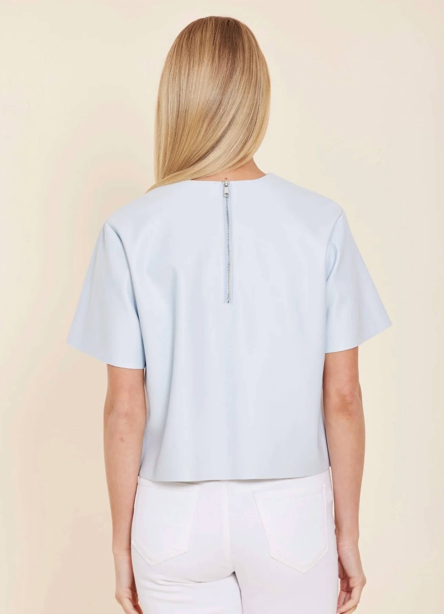 Dolce Cabo - Faux Leather Cropped Shirt