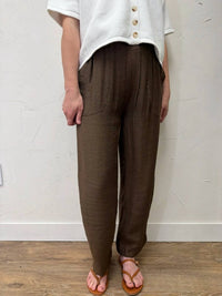Blu Pepper - Textured High Elastic Waist Lounge Pants