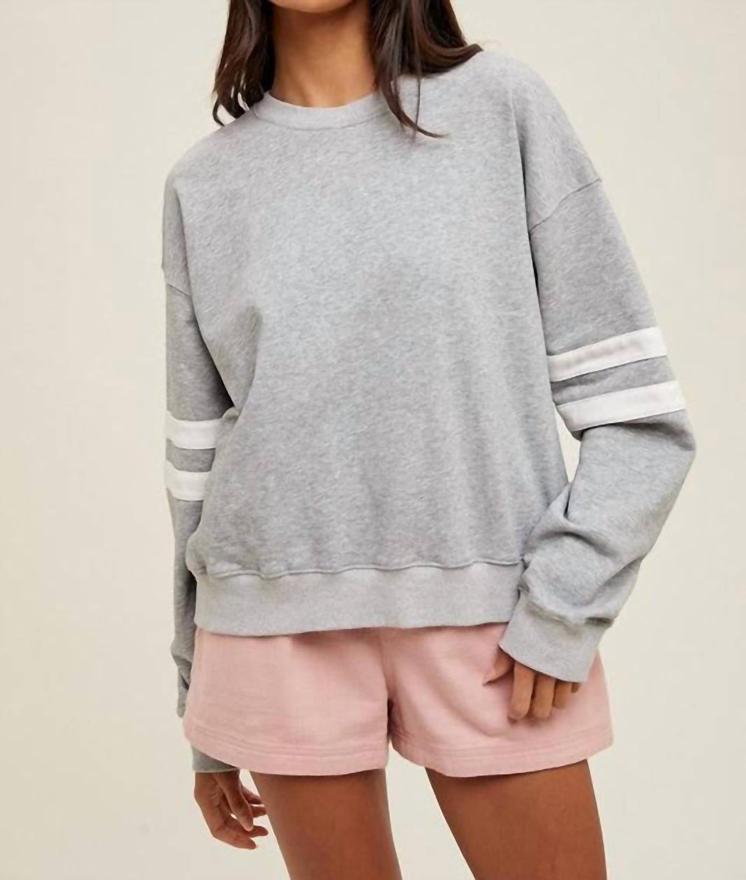 Wishlist - Varsity Striped Knit Pullover Top