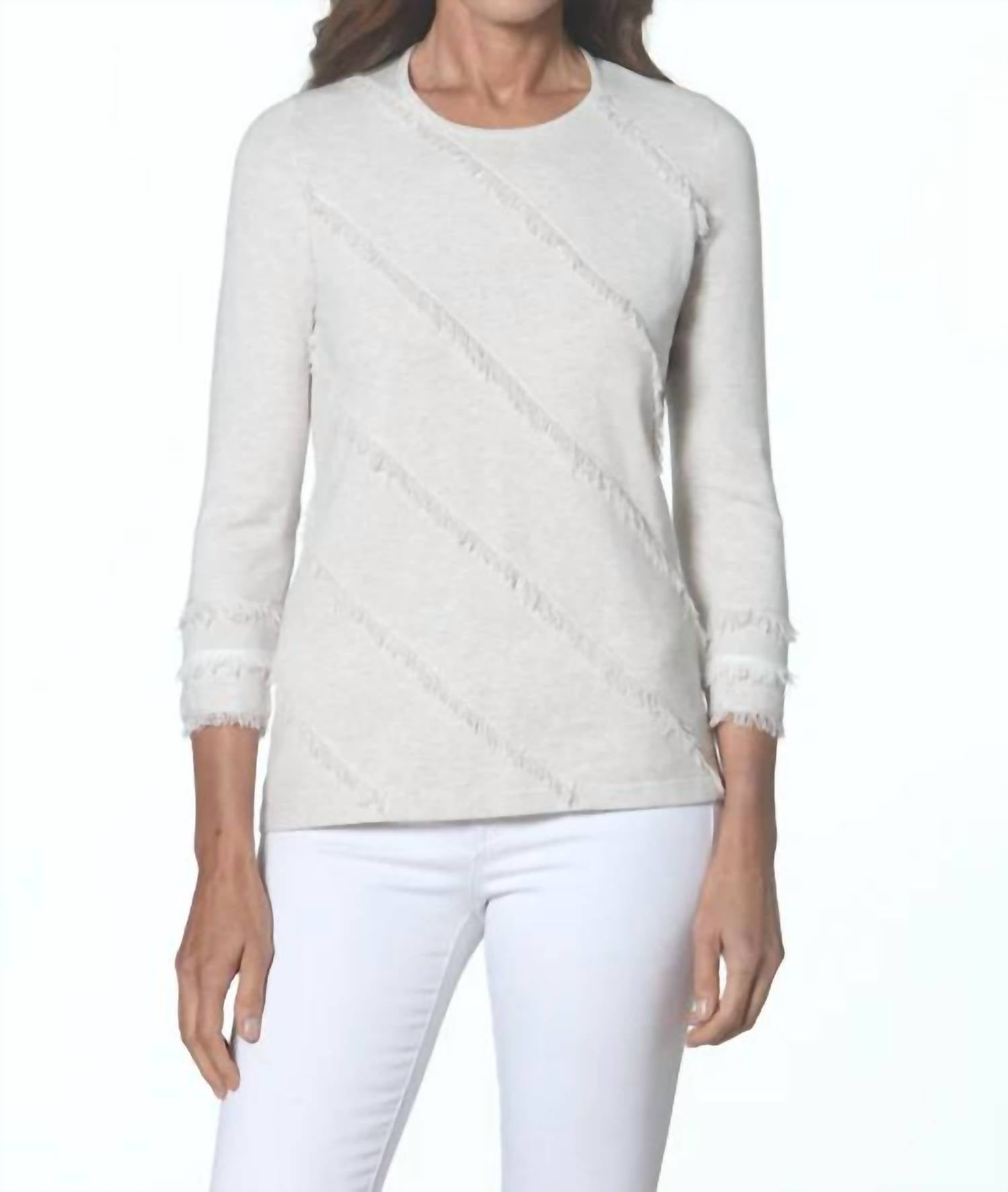 J'Envie/Eli - Fringe Trim Tunic Top