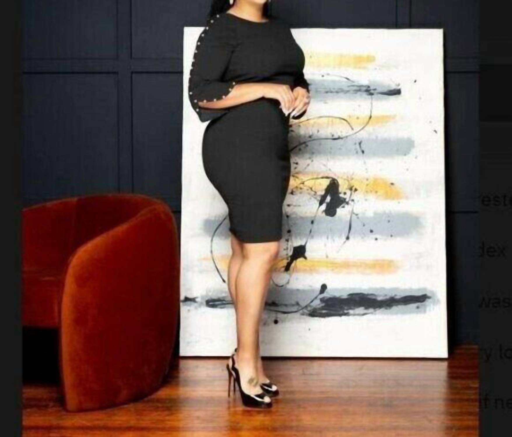 Allen Kay - Elegant Comfort Midi dress