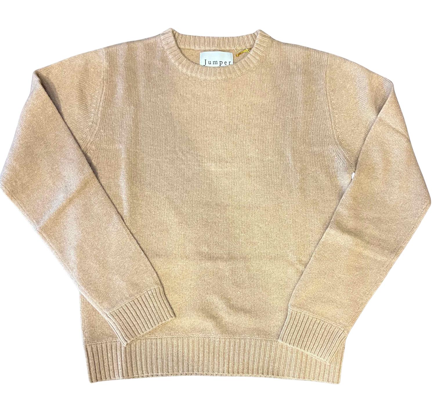 Jumper1234 Women's Lightweight Cashmere Crew Sweater in beige - women's sweater