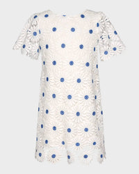 Hannah Banana - Girls Eyelet Floral Dress