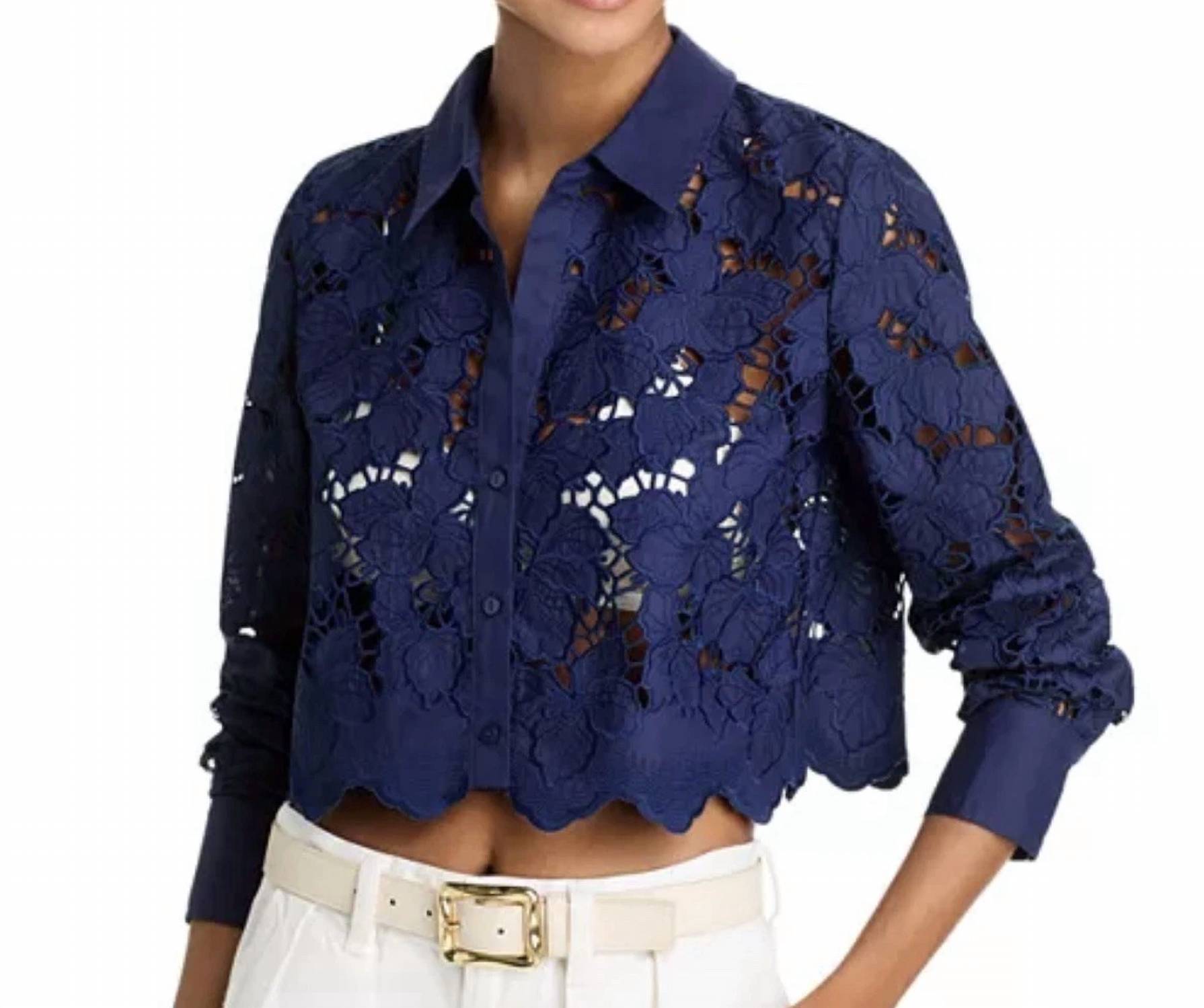 L'Agence - Seychelle Cropped Buttondown Shirt