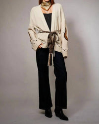 Blue B - Lucky You Western Horse Belted Cardigan Sweater