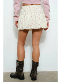 Blue Blush - Floral Bubble Skirt