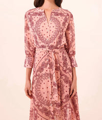 Misa Los Angeles Solmaz Midi Dress in rose bandana - women's dress - alternate view