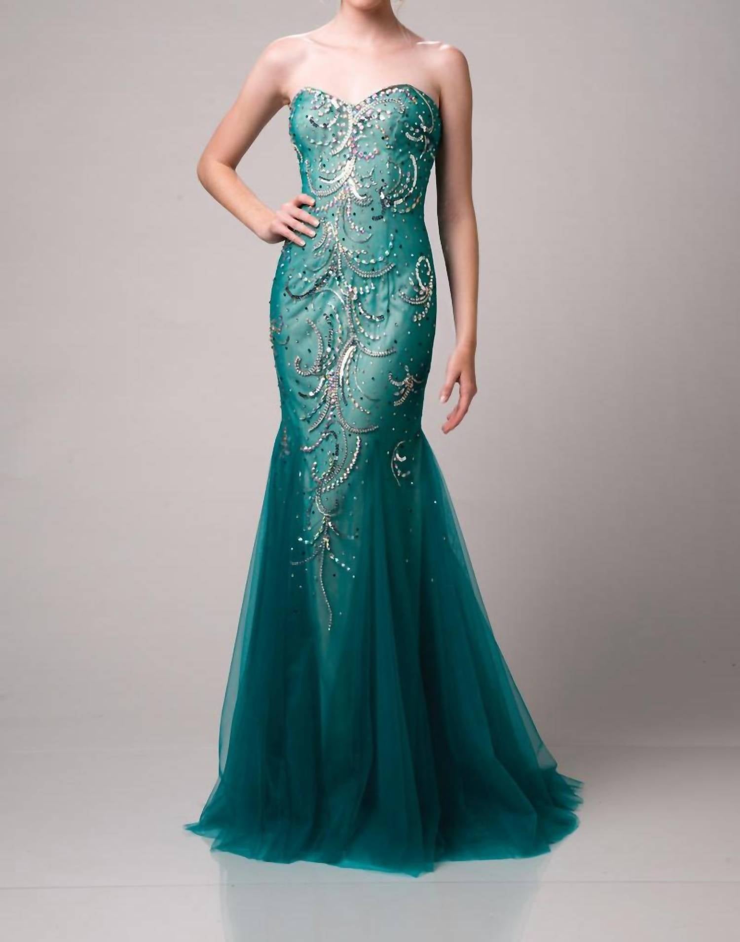 Karishma Creations - Strapless Maxi Mermaid Dress