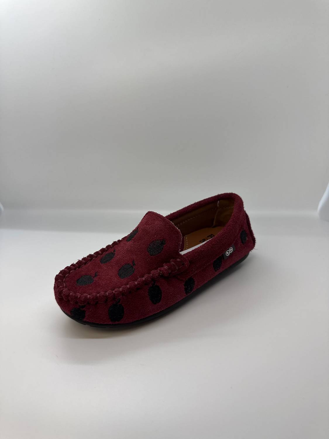 Boutaccelli - Girl's Creme Embroidered Apple Loafer Moccasin