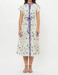 Oliphant - Cap Sleeve Shirt Midi Dress