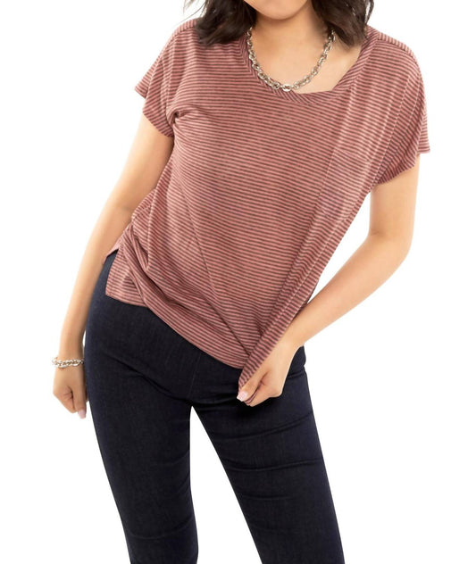 On This Day - Linen Stripe Pocket Tee