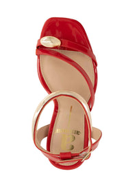 Andrea Women's Ankle-strap High-heeled Sandal in red - women's sandal - alternate view