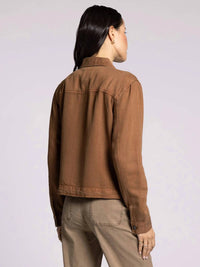 Thread & Supply Jackie Button Down Jacket in toffee - women's jacket - detail view