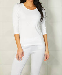 Angel Apparel - 3/4 Sleeve Scoop Neck Top
