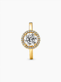 Pandora Women's Sparkling Round Halo Ring in gold - women's jewelry - view 4