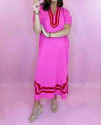 Entro - Bold Line Midi Dress
