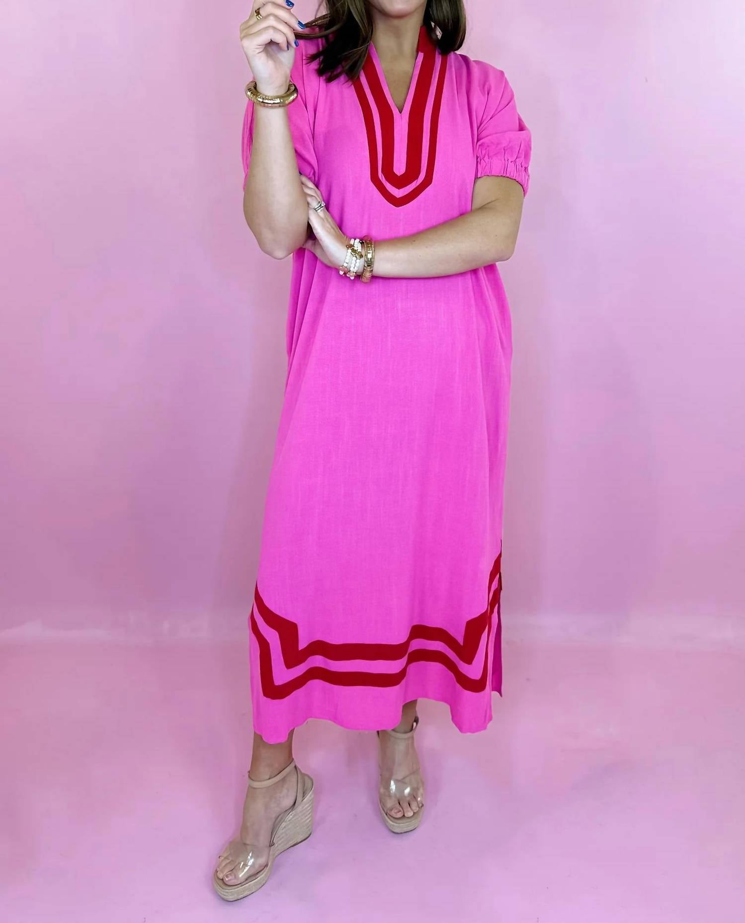 Entro - Bold Line Midi Dress