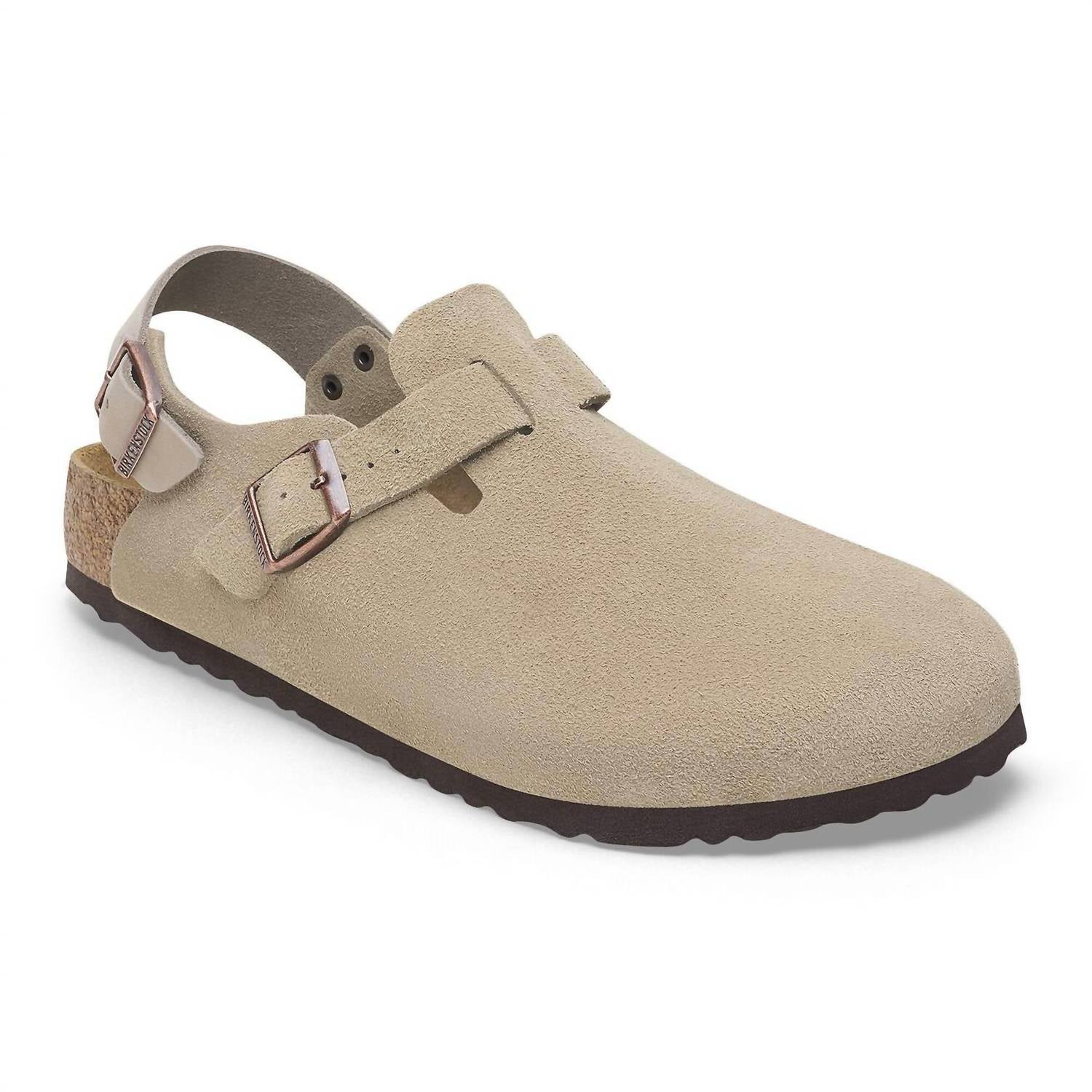 BIRKENSTOCK Women's Tokio Ii Suede Clogs in taupe - women's shoe
