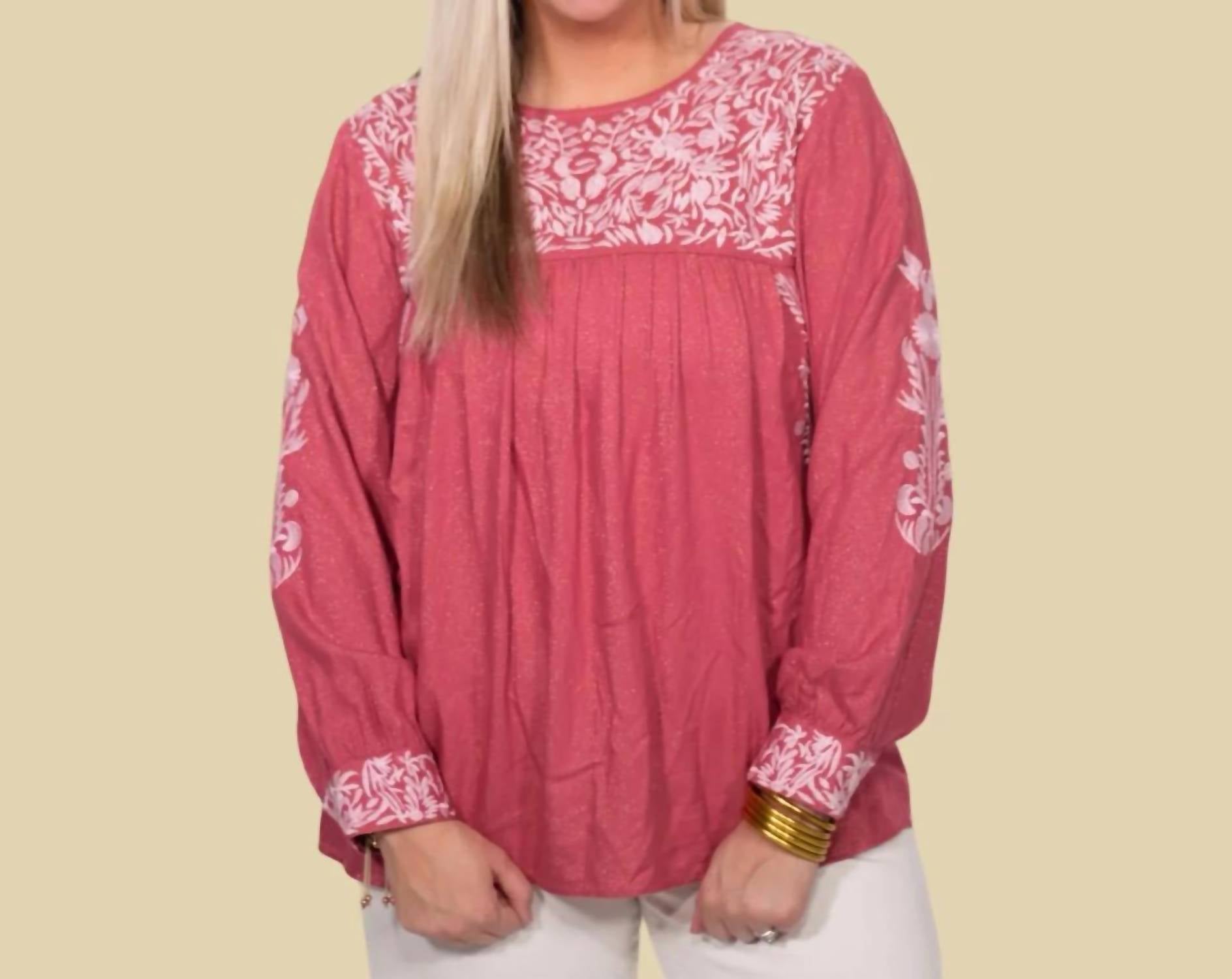 Layerz Clothing - Lyndi Embroidered Top