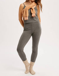Listicle - Ribbed Knit Cami & Leggings Lounge Set