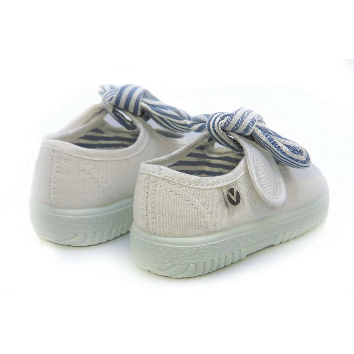 Victoria - Girl's Slip On Canvas Bow Shoes