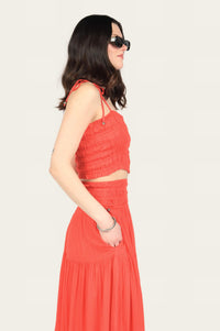 Elan - Evelyn Smocked Top