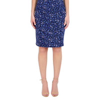Laundry By Shelli Segal - V-neck Spaghetti Strap Ruched Side Floral Print Ity Dress