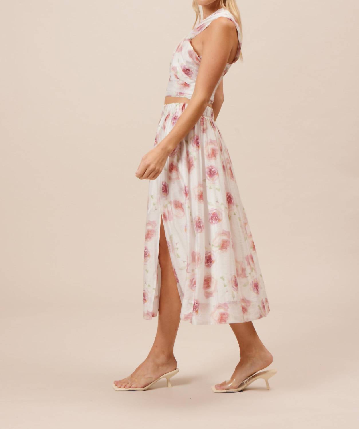 Lucy Paris - La Jolla Pleated Floral Skirt