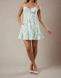 Le Lis - Mini Dress With Floral Print And Smocking Back