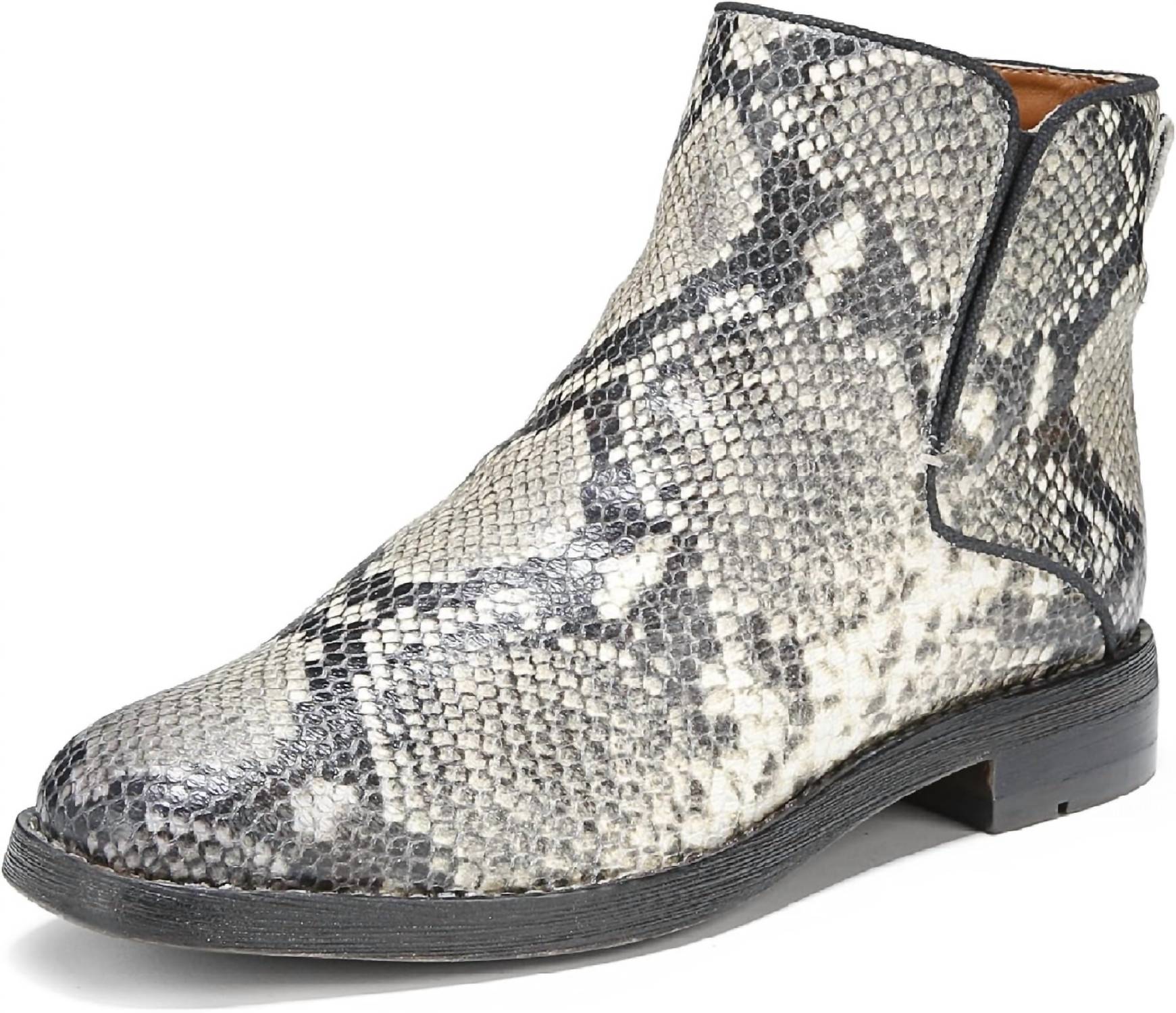 Franco Sarto Women's Marcus Booties in grey snake print - women's shoe - alternate view