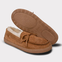 Lamo Men's Doubleface Sheepskin Moccasin in chestnut - men's loafer - view 10