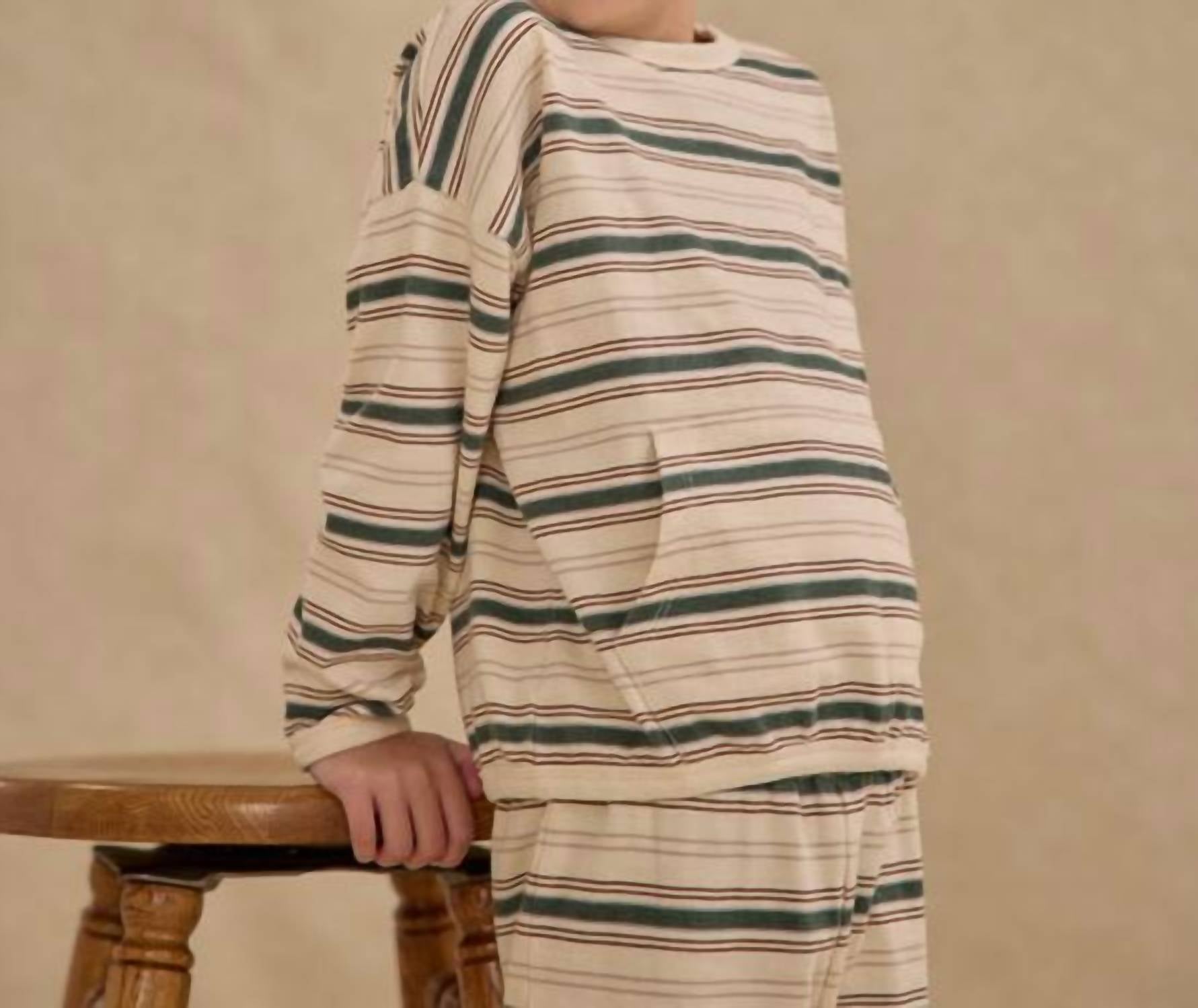 Rylee + Cru - Kid's Retro Stripe Relaxed Set