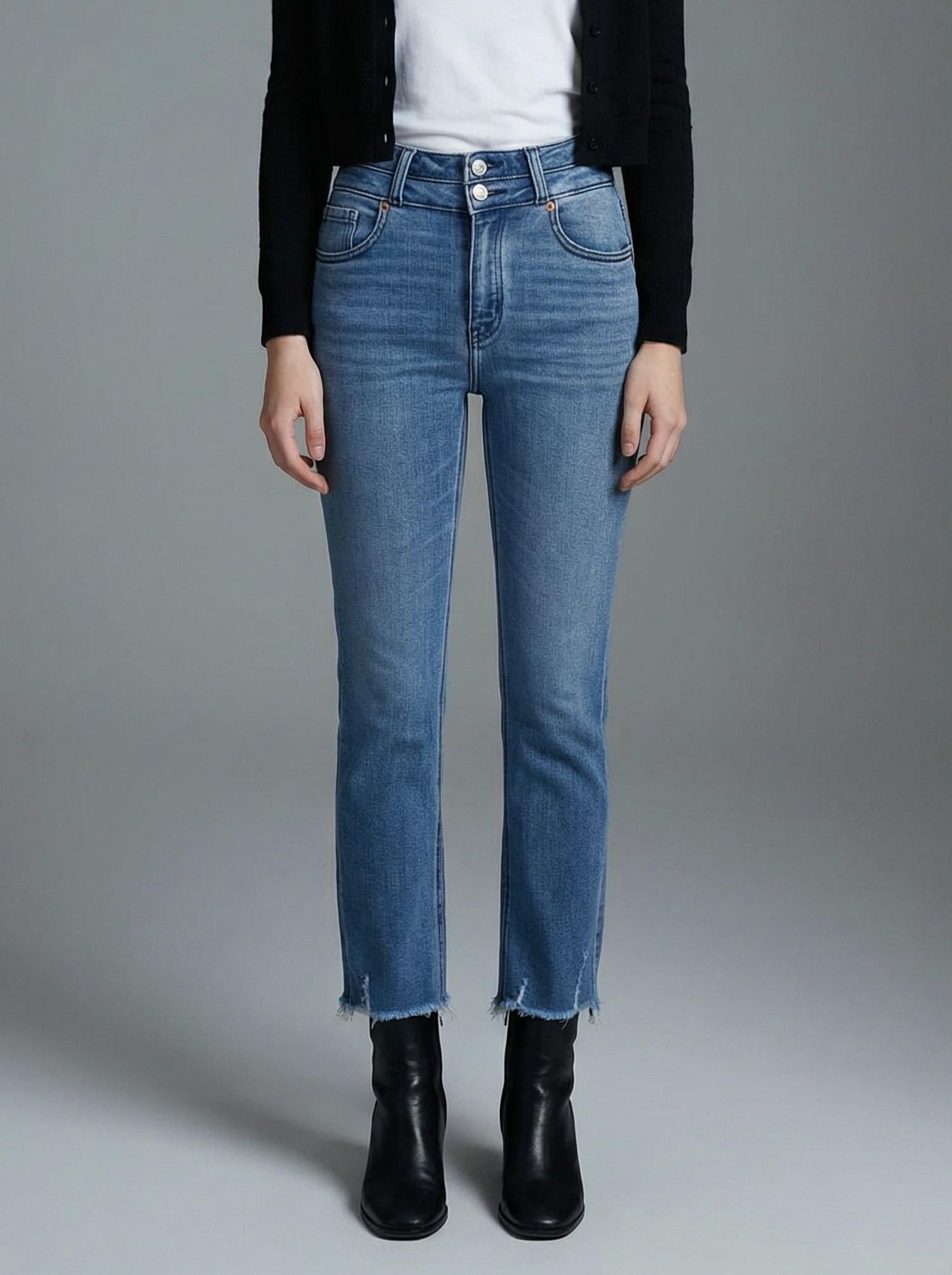 Artemis Vintage - High Rise Slim Straight Jeans